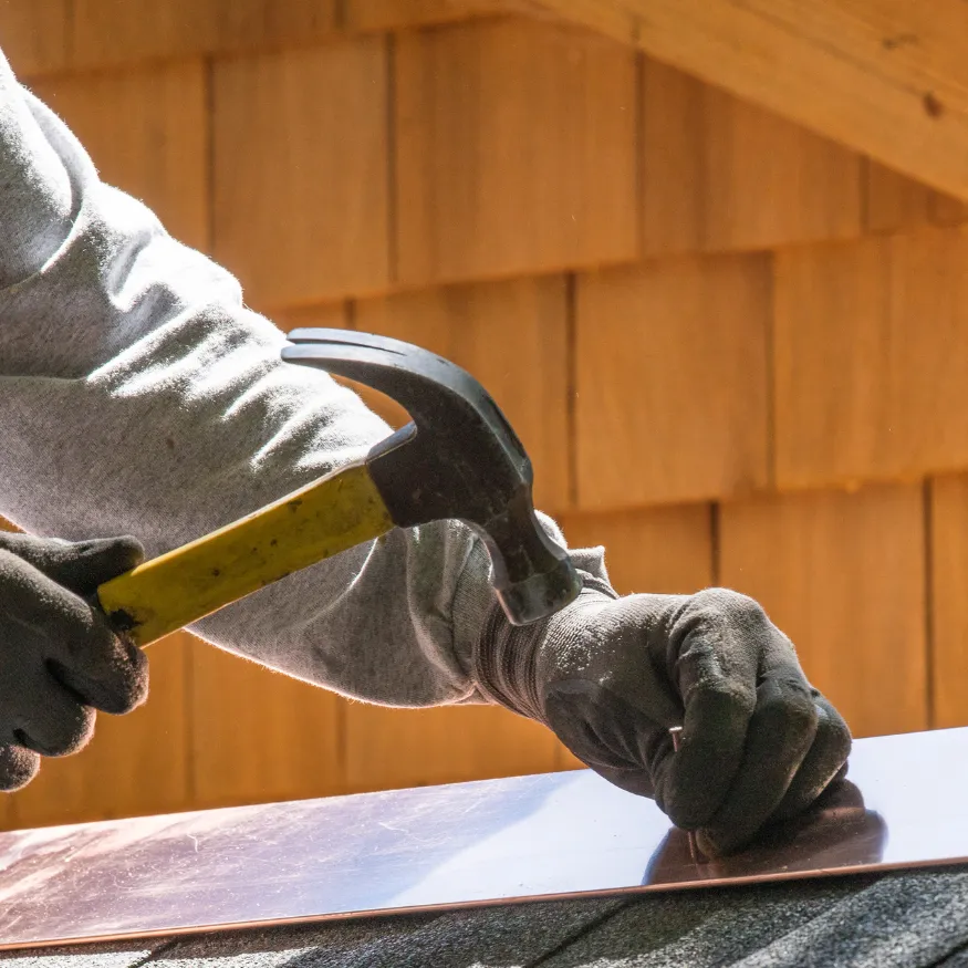 rénovation de solin sur un toit